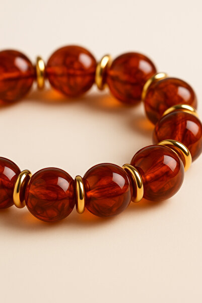 GIHANDMADE Colorful Stone Detailed Resin Women's Bracelet Elegant Stylish Jew...