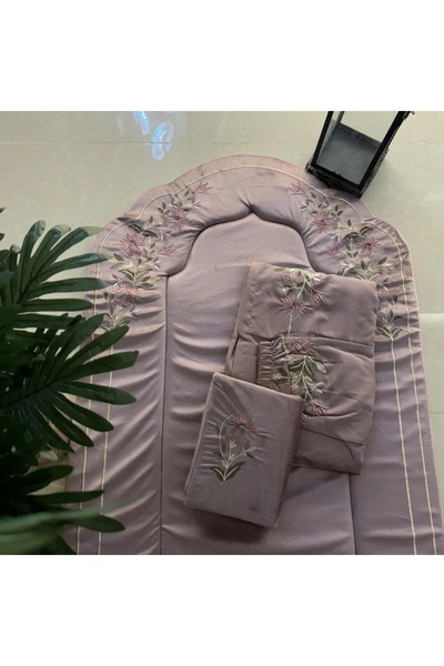 Gerenic طقم سجادة صلاة مطرزفاخرة 3 قطع