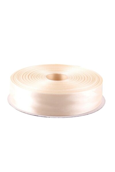 Creativ Deco Plus Satin Ribbon 2.5 cm Wide, Ivory Color, 22 m Roll