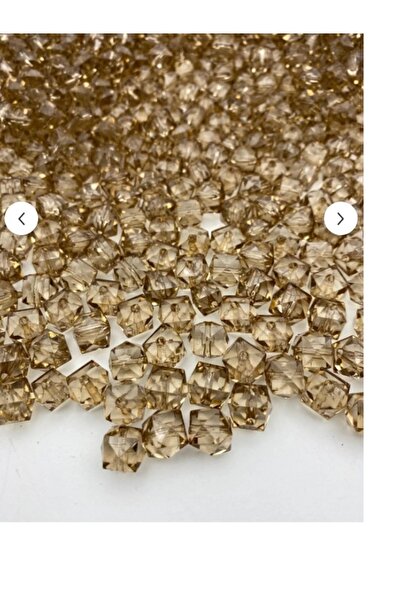 BEİLYS COSMETİCS & ACCESSORY 10mm Mink/ Light Brown Cube, Cubic Model Acrylic Beads, Bag Beads (100 Pieces)