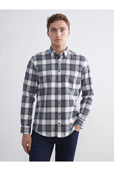 LC Waikiki LCWAIKIKI Classic Regular Fit Uzun Kollu Ekose Erkek Gömlek