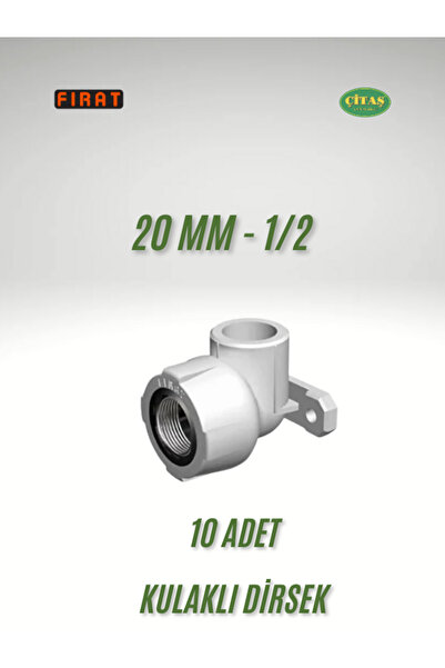 ÇİTAŞ FIRAT 20 MM - 1/2 SIVA ALTI BATARYA BAĞLANTISI 20 MM - 1/2 KULAKLI DİRS...