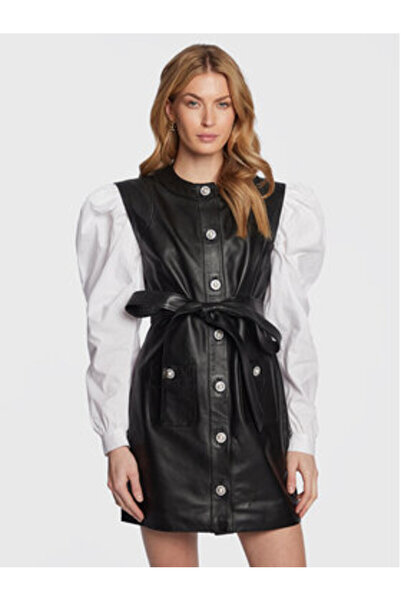 Custommade Γυναικείο Δερμάτινο Φόρεμα 999418448 Μαύρο