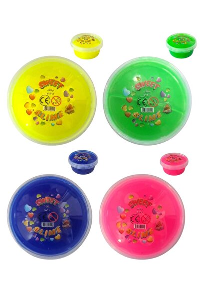 Oyunsal سلايم أزرق - وردي - أصفر - أخضر سلايم حلو - 4 قطع سلايم منفوش بألوان ...