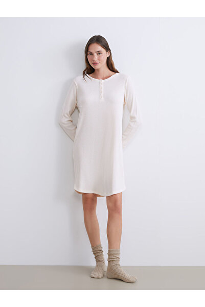 LC Waikiki Lcw Dream Pink Crew Neck Women's Nightgown