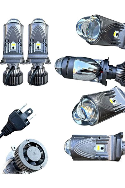 FORTİCO H4 Mercekli Led Far Ampulü 50WGÜÇ 22.000 Lümen H4 MERCEKLİ GRANT ŞİMŞEK ETKİLİ UFUK ÇİZGİLİ