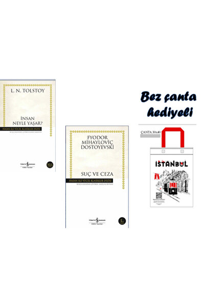 TÜRKİYE İŞ BANKASI KÜLTÜR YAYINLARI insan ne ile yaşar - suç ve ceza bez çant...
