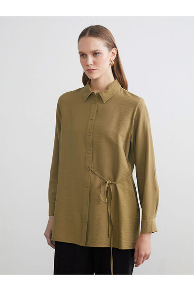 LC Waikiki Mg Trend'En Lcw Waikiki Green Tie-Waist Women's Shirt Tunic