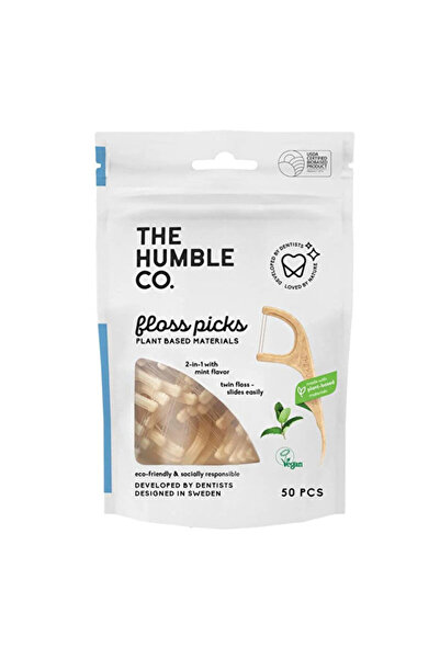 HUMBLE 3 Pcs Toothpick Floss Mint 50Pcs