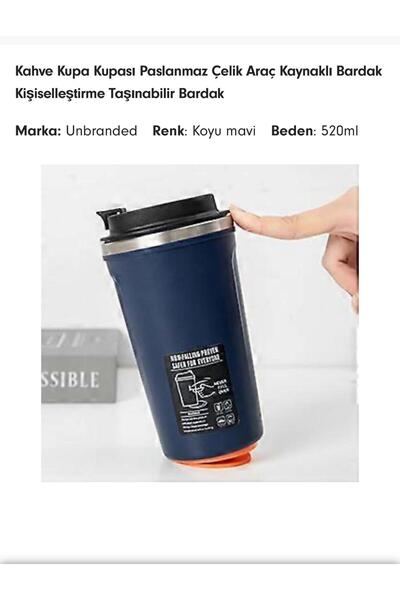 Yiğit ÇİFT KATMAN 380ML PASLANMAZ ÇELİK BARDAK TERMOS KAYMAZ