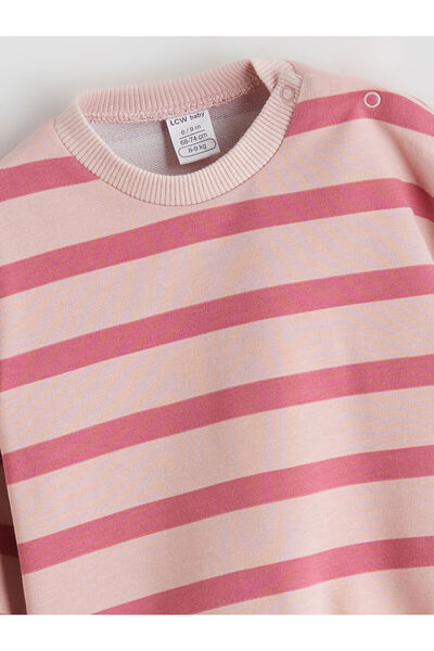 LC Waikiki Bisiklet Yaka Kız Bebek Sweatshirt ve Tayt