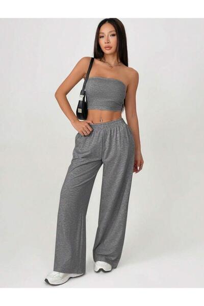 berfmoda Γυναικείο φαρδύ παντελόνι φόρμας