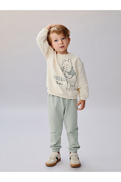 LC Waikiki Winnie the Pooh Printed Baby Boys' Sweatshirt and Sweatpants 2 Pack