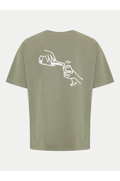 Solid Ανδρικό T-Shirt 21108240 Πράσινο