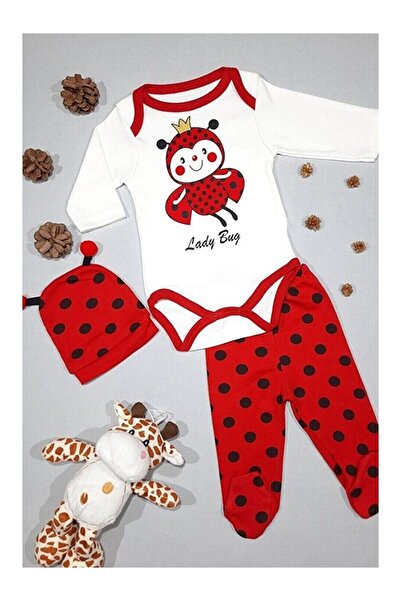 LC Waikiki Bebek Uğur Böceği Zıbın 3 Lü