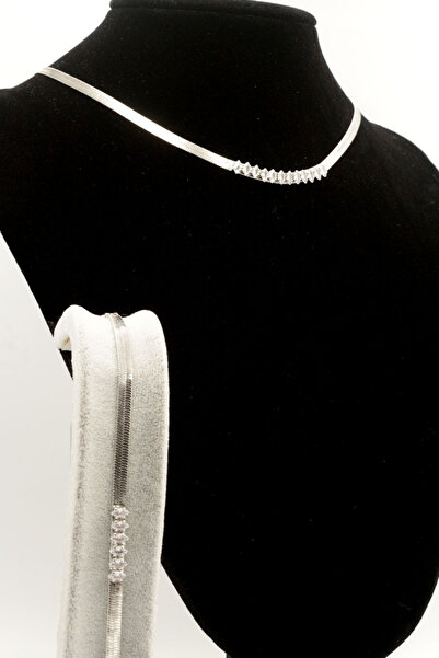 MOSSMOUR İtalyan Tarzı Zirkon Taşlı Kolye Bileklik Set Özel Gün Düğün Nişan T...