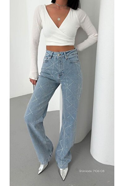 Butik taşlı palazzo pantolon