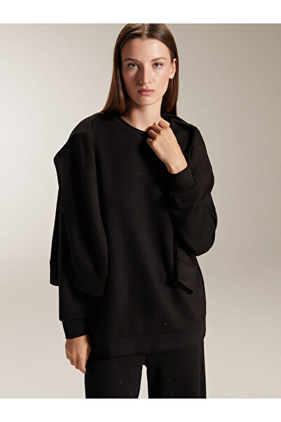 LC Waikiki Timeless Advice |   Crew Neck Stone Embellished Women's Sweatshirt