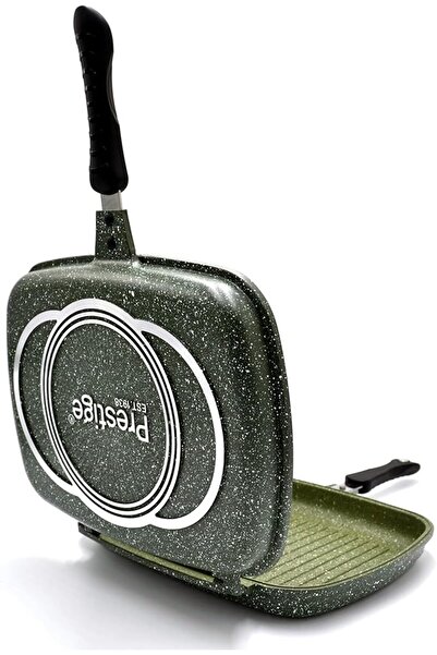 Generic Double Fry Pan 32cm | Double-Sided Non-Stick Griddle Pan | Foldable Flipping Grill Frying Pan - PR80