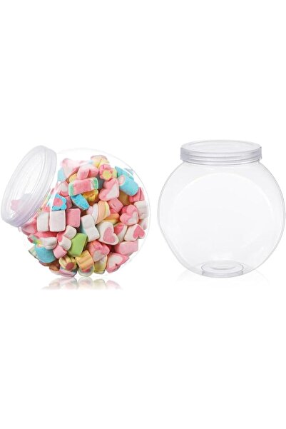 Generic i 71 oz Plastic Candy Jars with Lids Clear Plastic Cookie Jars for Kitchen Counter Candy Jars for Ca