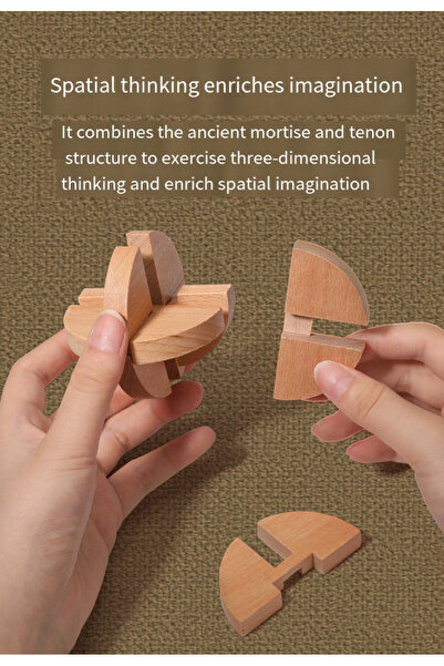 Picodino Set Educational Montessori Puzzle din Lemn 3D pentru Copii