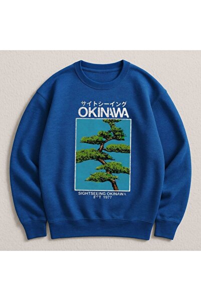 MAYDAY CULTURE Hanorac unisex albastru cu două fire, imprimat Dtf, ușor, cu c...