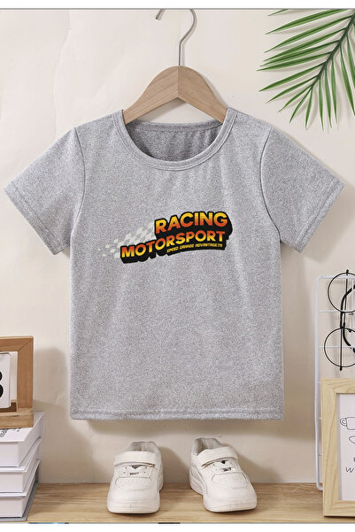 JDM تي شيرت للأطفال مطبوع عليه رياضة السيارات