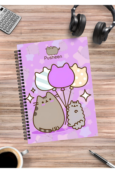 mertfigur Caiet cu spirală A5 (50 coli) cu pisica Pusheen
