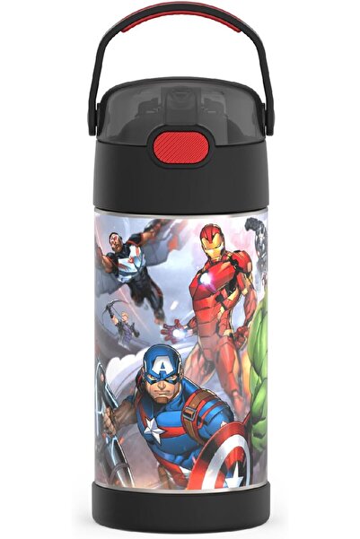 Generic FUNTAINER Water Bottle with Straw - 12 Ounce - Kids Stainless Steel Vacuum Insulated Water Bottle wi