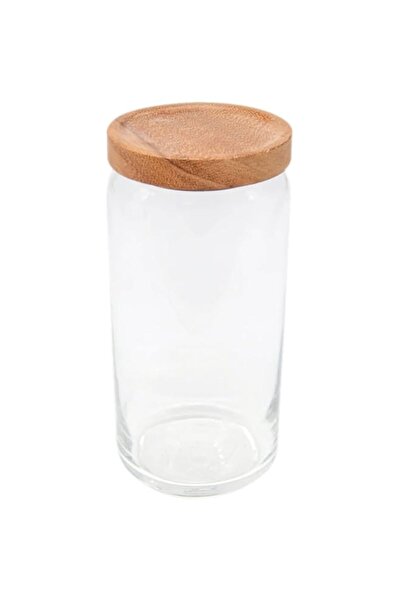 Generic Billi Glass Canister With Stackable Wooden Lid (Large) 1000ML
