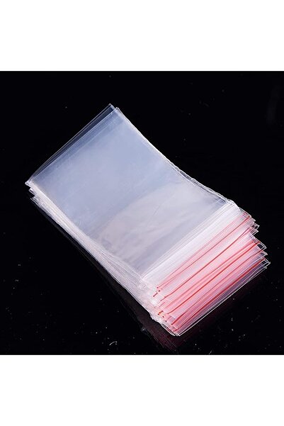 Generic 100 قطعة من أكياس بلاستيكية صغيرة قابلة لإعادة الإغلاق بسحاب، أكياس ب...