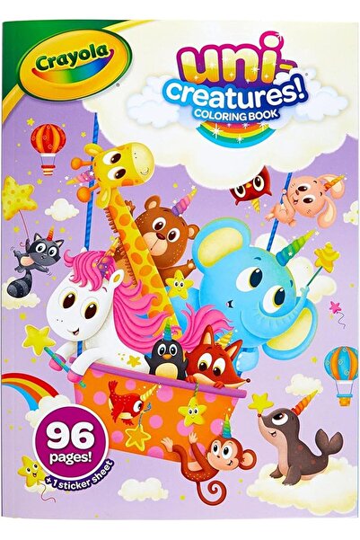 Generic Uni-Creatures Coloring Book, 96 Unicorn Coloring Pages, Gift For Kids, Ages 3, 4, 5, 6, Multi