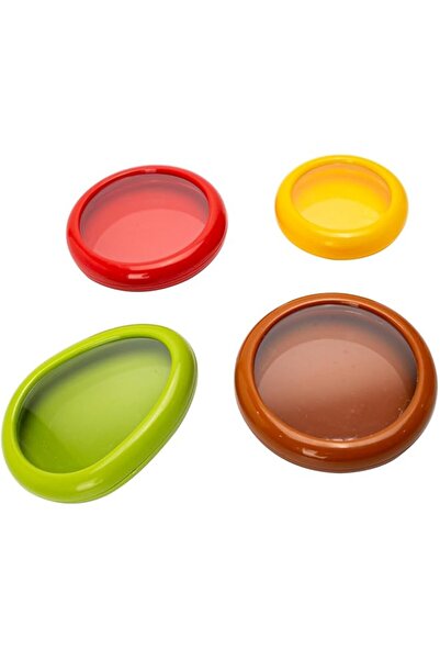 Generic حافظات الأفوكادو من بولي فينا، لتخزين البصل، حاويات نصف مقطعة للفاكهة - أدوات مطبخ قابلة لإعادة الاستخدام للثلاجة