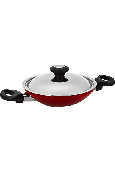 Generic Appachatti with Stainless Steel Lid, 20 cm, Red