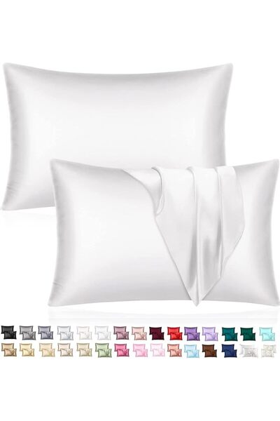 Generic Sanoor Mulberry Satin Silk Pillowcase for Hair and Skin - Soft Breathable Smooth Both Sided Silk Pil