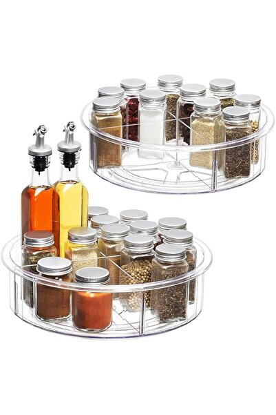 Generic U-HOOME Lazy Susan Turntable Cabinet Organizer, U-HOOME Rotating Spice Rack Food Storage Container f