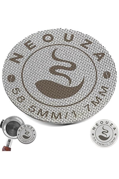 NEOUZA شاشة قرص الإسبريسو 58.5 مم قابلة لإعادة الاستخدام 1.7 مم سمك 150 ميكرومتر من الفولاذ المقاوم للصدأ احترافي باريستا