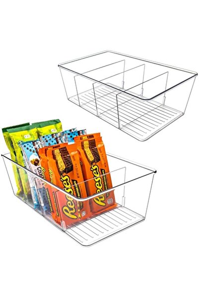 Generic Cranviech 2 pack Home Pantry Organizer - Clear Refrigerator Organizer Bins, Pantry Organization and