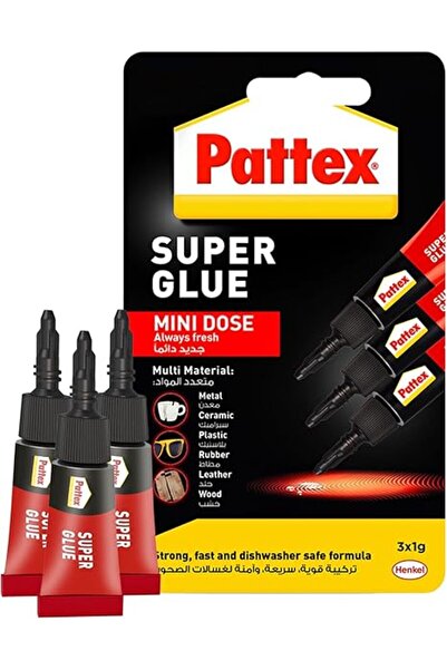 Pattex Super Glue Mini Dose, Strong All Purpose Adhesive For Repairs , Easy To Use Instant Super Glu