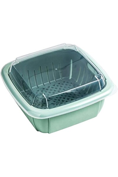 Generic Oasisgalore Kitchen Colander with Lid Plastic Double-layer Fruit and ...