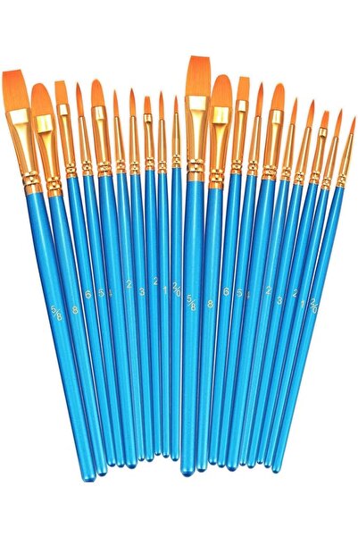 Generic Paint Brushes Set, 2 Pack 20 Pcs Round-Pointed Tip Paintbrushes Nylon Hair Artist Acrylic Paint Brus