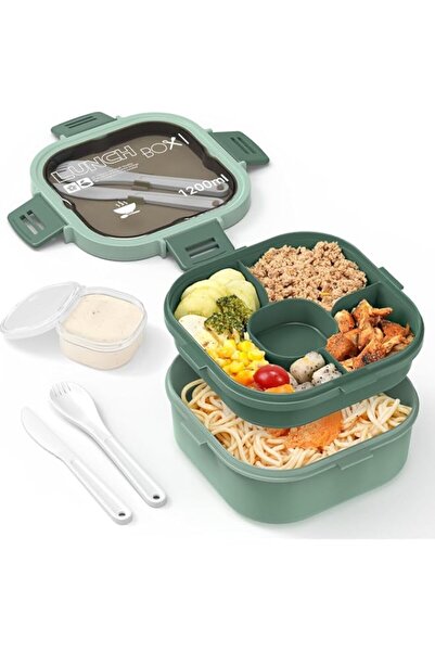 Generic NimbusNote Bento Box, Stackable Salad Lunch Container, Versatile 4-Compartment Bento Tray, Reusable