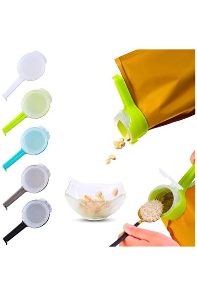 Generic clips for chips and other food saver bags Set - 5pk plastic snack bag seal and pour clip lid storage