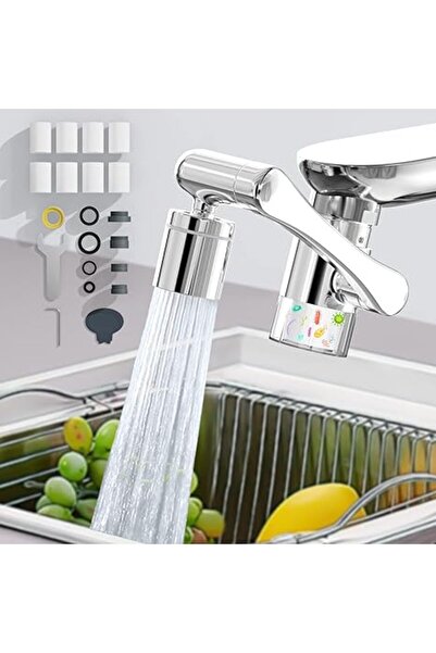 Generic 1440° Rotating Faucet Extender Aerator with Visibility Water Filter and Eight Filter Elements Repla