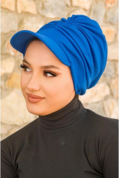 Aişe tesettür Saks Blue Hijab Hat