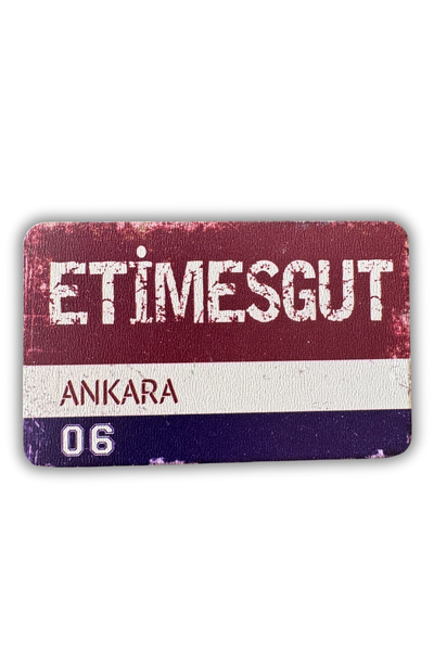 Woobizo ANKARA ETİMESGUT Retro Tasarım Ahşap Buzdolabı Magneti –Hediyelik mag...