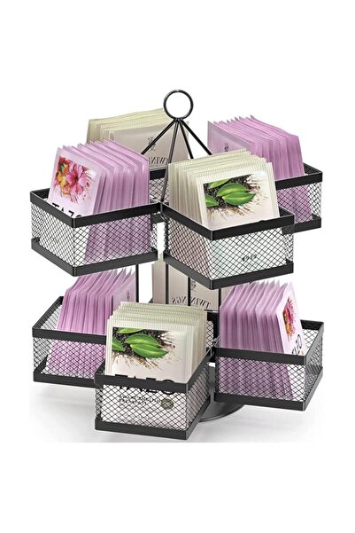 Generic Angju Tea Bag Organizer, Tea Bag Storage Holder Spinning Carousel 96 Teabags Container Lazy Susan Co