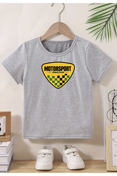 JDM تي شيرت للأطفال مطبوع عليه رياضة السيارات