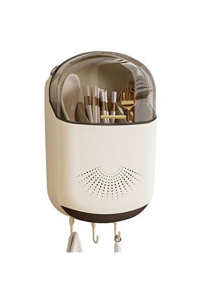 Generic حامل عيدان تناول الطعام المثبت على الحائط من رايان، صندوق تصريف، رف ت...