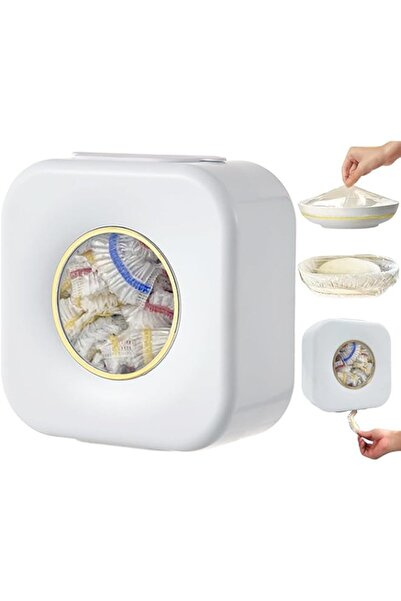 Generic KASTWAVE Elastic Food Storage Covers With Storage Box, Plastic Wrap Storage Box, Stretch Plastic Wra